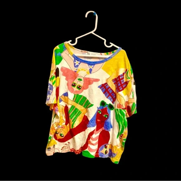 Zara Woman’s funky art print t-shirt - Picture 2 of 7